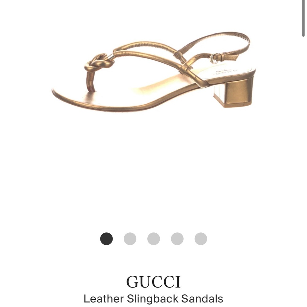 Gold sling back GUCCI sandals 👡